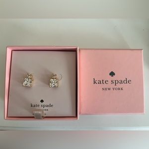 Kate Spade cubic zirconia and gold earrings NWT